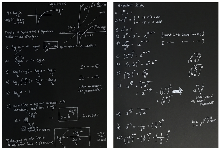 logs vs exponents